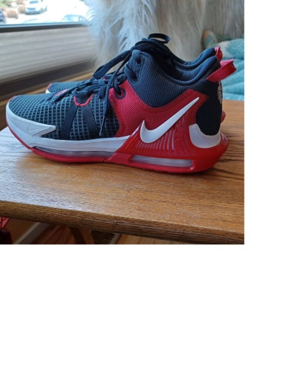 Nike LeBron Witness VII 7 Shoes US 8.5 Men Black Red Basketball Sneakers NR MINT